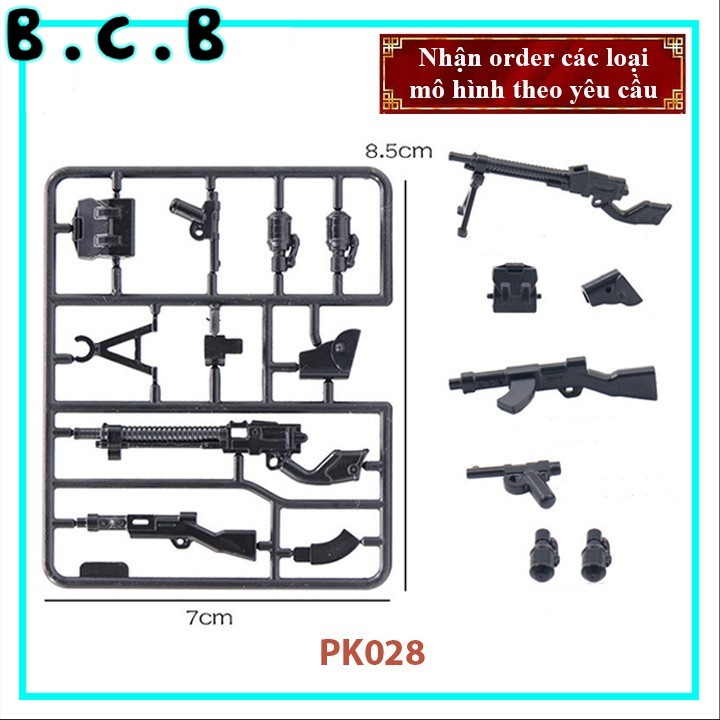 Phụ kiện MOC Army - Đồ chơi lắp ráp minifig và mô hình sáng tạo trang trí quân đội- PK028