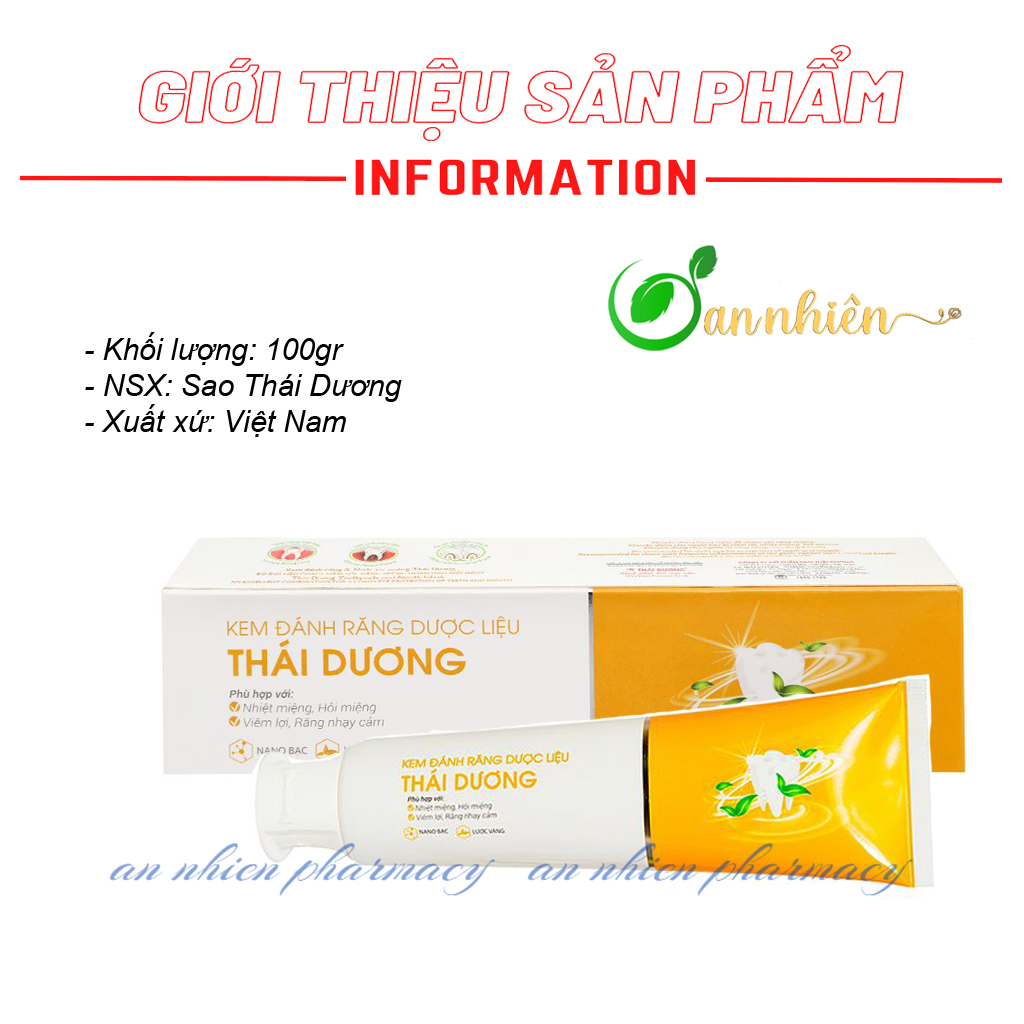 Kem Đánh Răng Dược Liệu Thái Dương