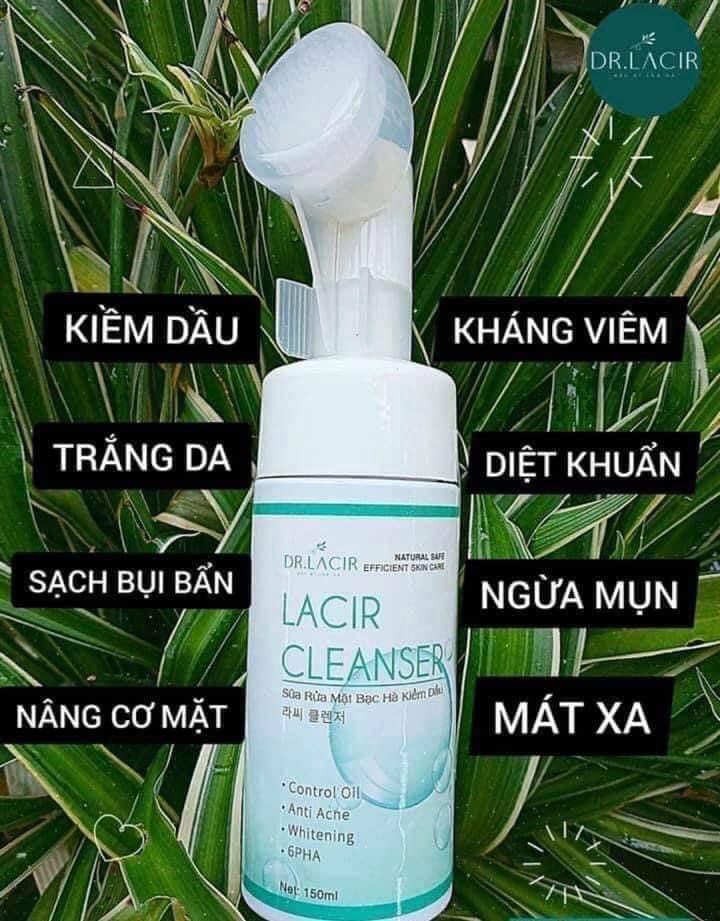 (CHÍNH HÃNG) Sữa rửa mặt bạc hà kiềm dầu Dr.lacir 150ml