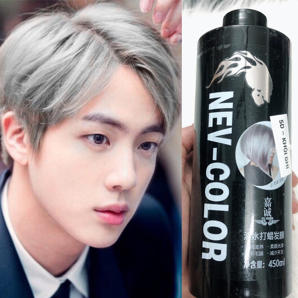 Màu nhuộm tóc khói ghi màu phủ bóng xám khói 450ml