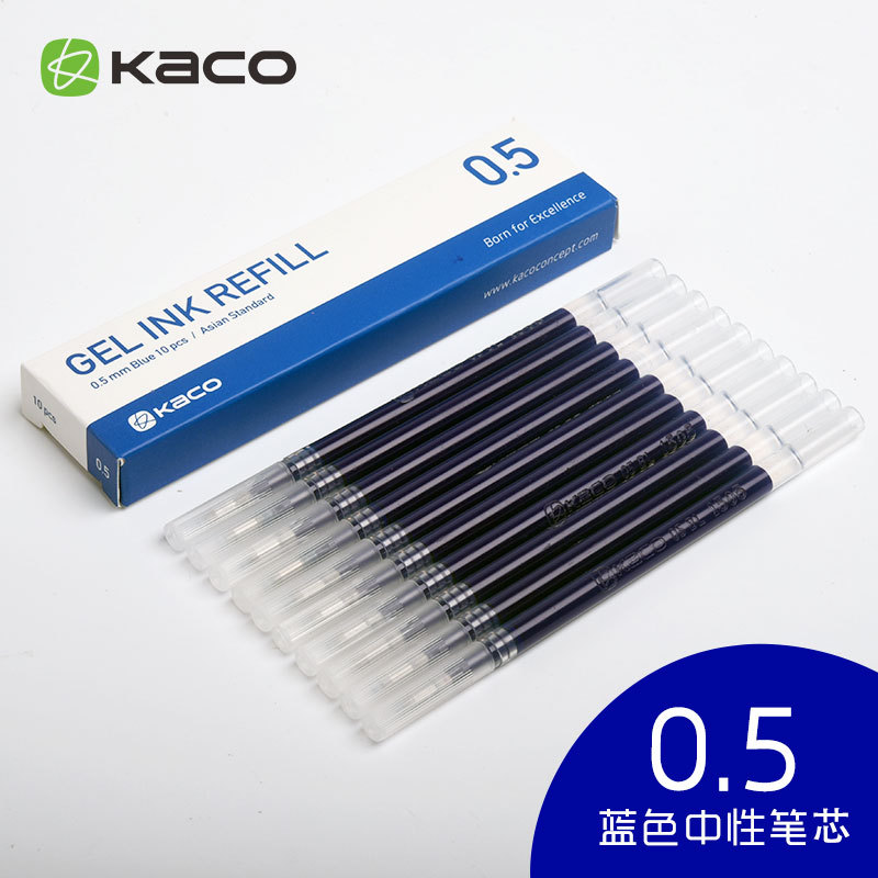 Ruột bút KACO PURE màu xanh (bộ 10 ngòi)