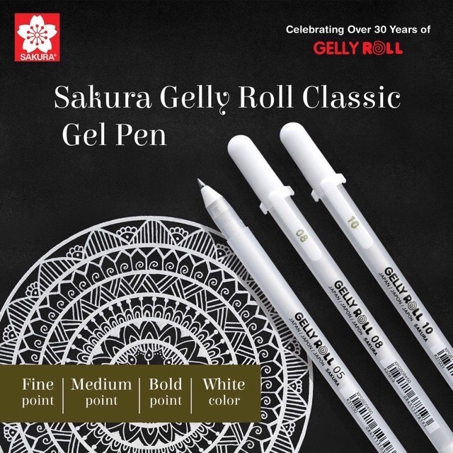 GEL TRẮNG SAKURA ROLL(ĐỦ CỠ 05/0.8/1.0)
