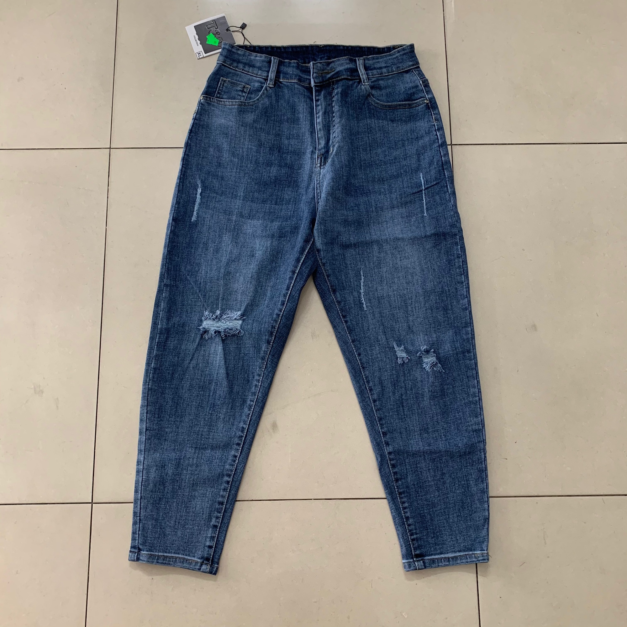 [HCM]Quần jean baggy rách bigsize co dãn