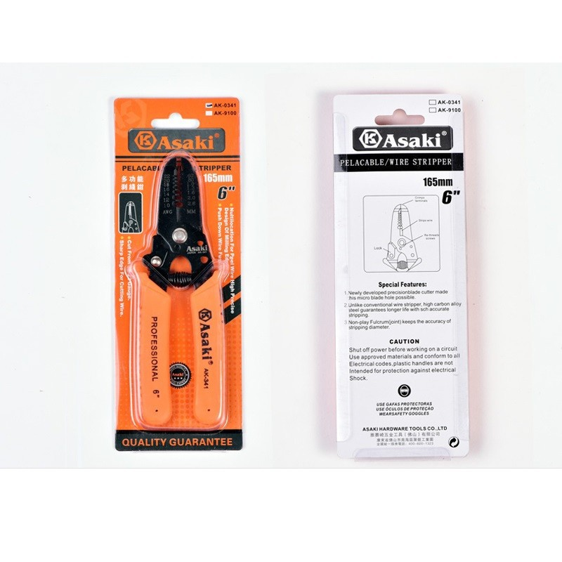 Kềm tuốt dây điện cao cấp 6''/150mm asaki ak-9100
