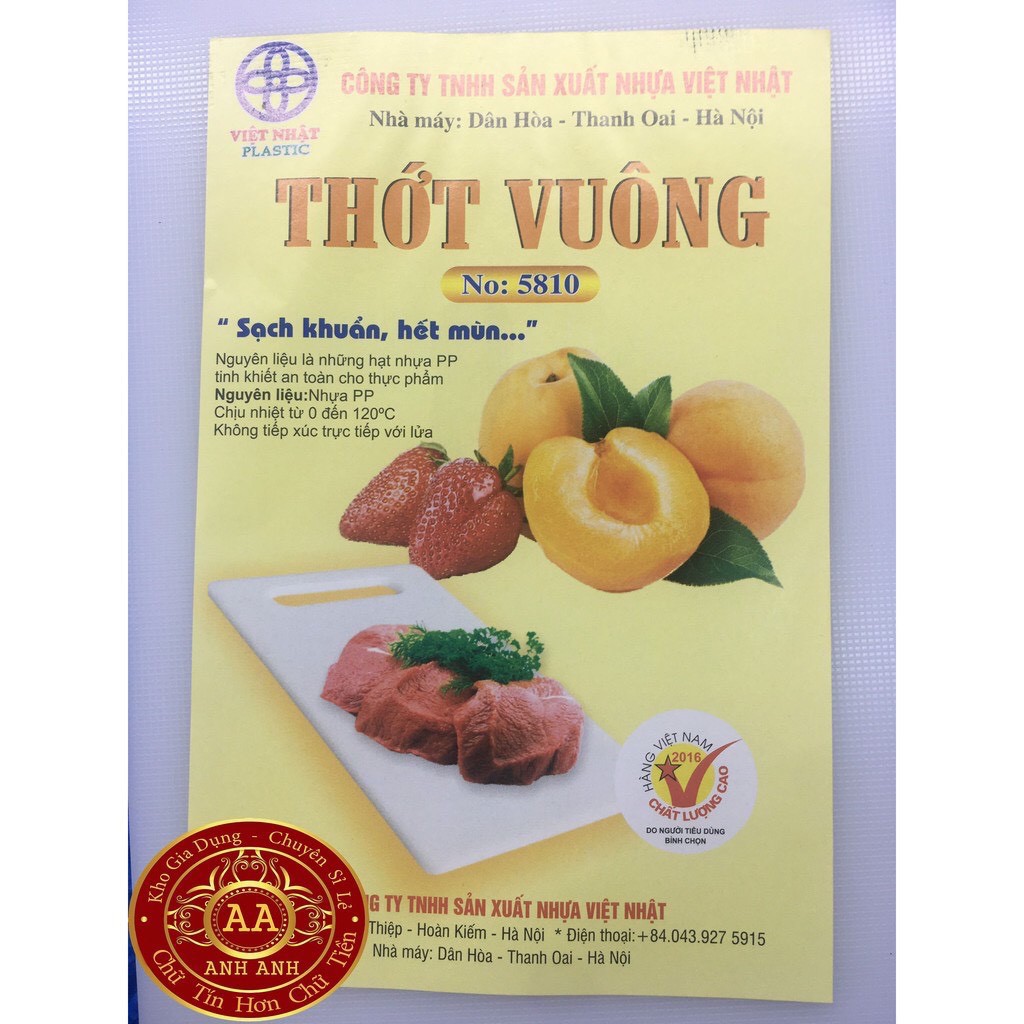 Thớt Vuông cao cấp (Chặt Được) Việt Nhật đủ zize