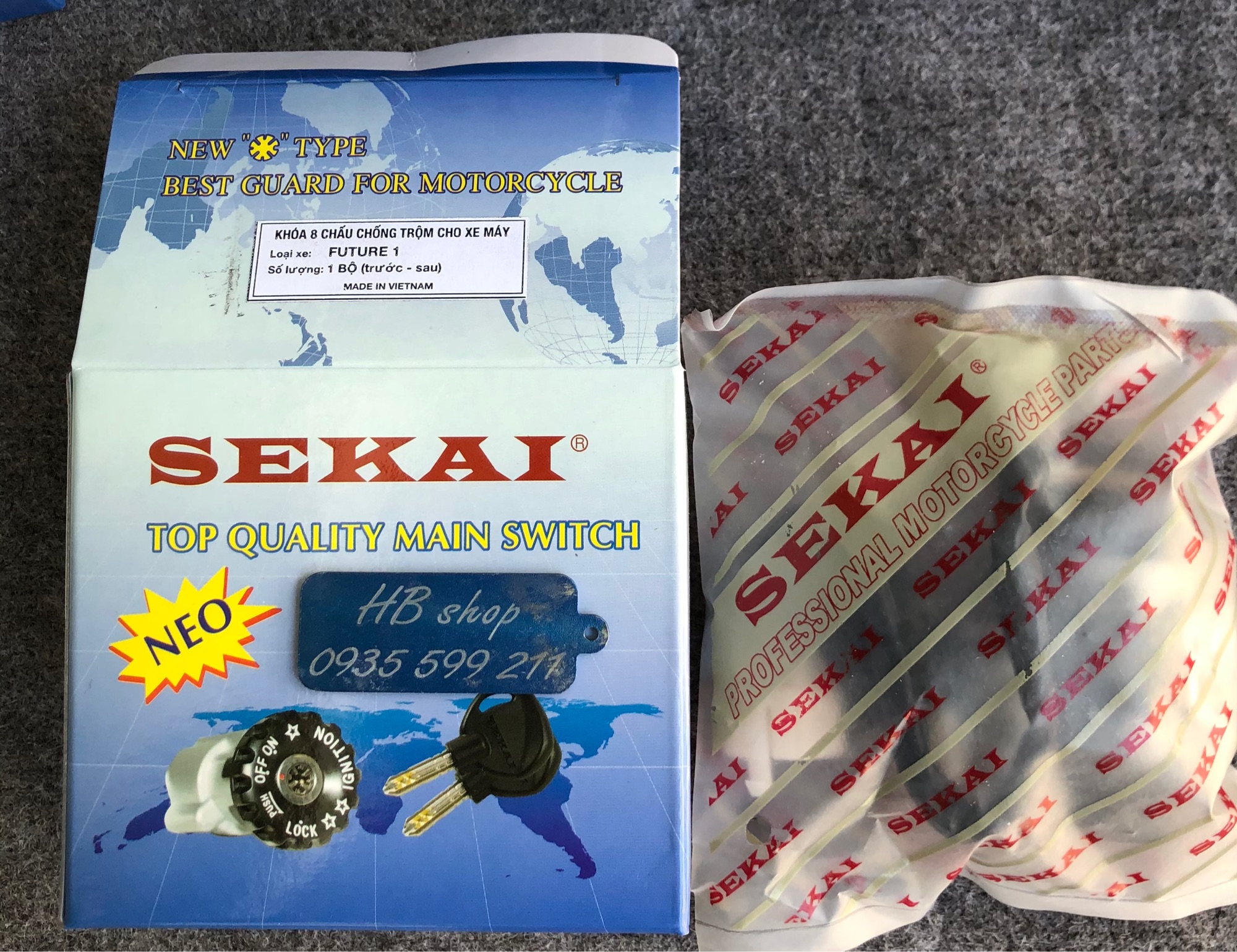 Bộ khoá Sekai xe future1 trước và sau