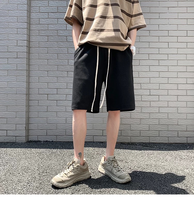 Quần short đùi trơn nam nữ basic chất Cotton thấm hút form Unisex