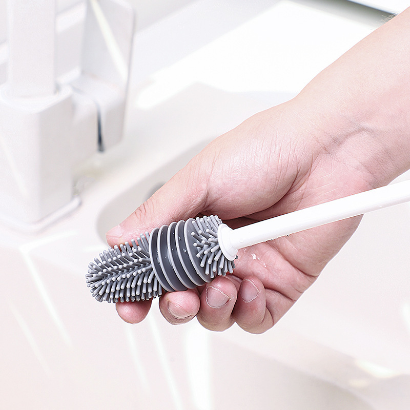 Cọ Rửa Ly Silicon, Cọ Rửa Bình Sữa Silion Cán Nhựa