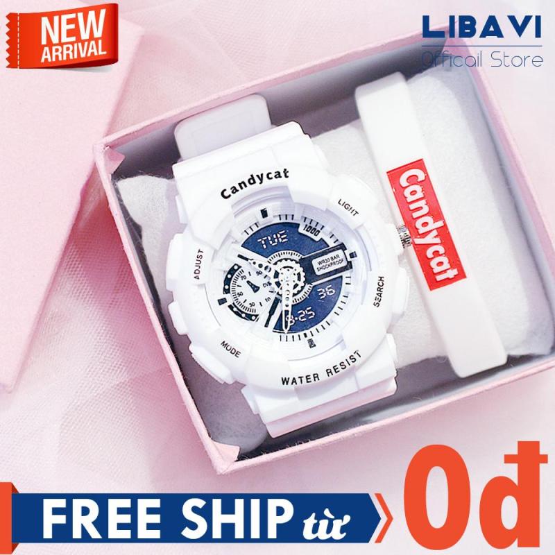 [TẶNG VÒNG TAY NGẪU NHIÊN] Đồng hồ Unisex Candycat C12, mặt tròn, chạy kim, dây đeo nhựa, kháng nước, chống trầy nhẹ (nhiều màu)