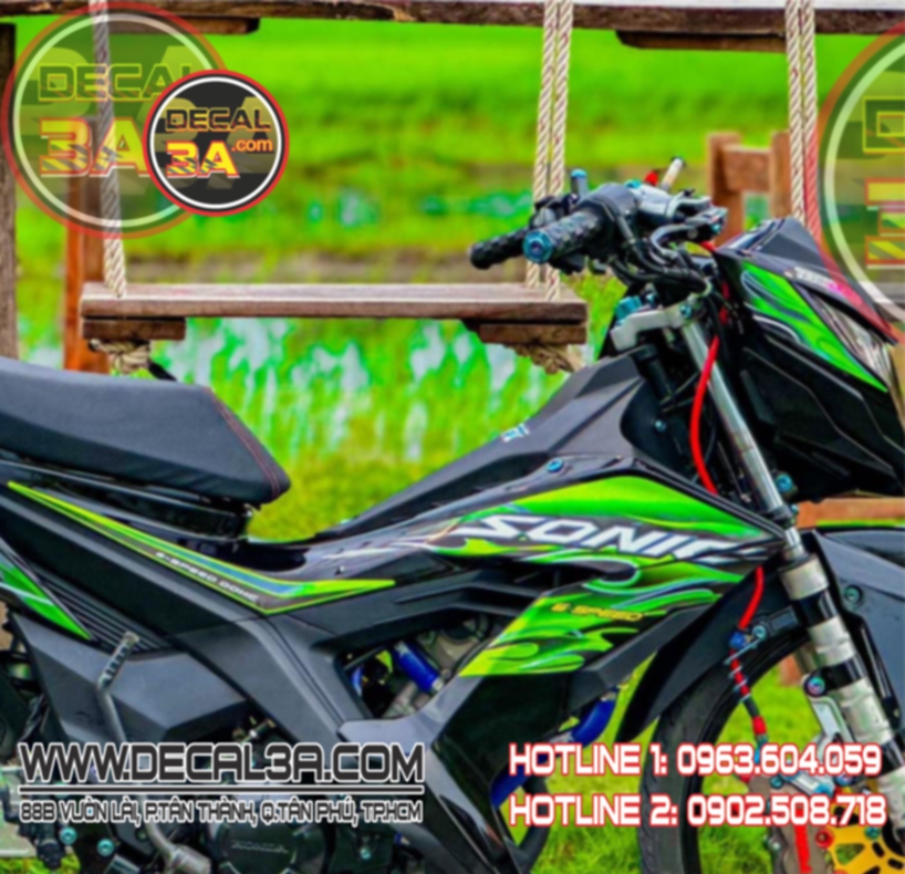 Sonic blade 150R solid banana decal