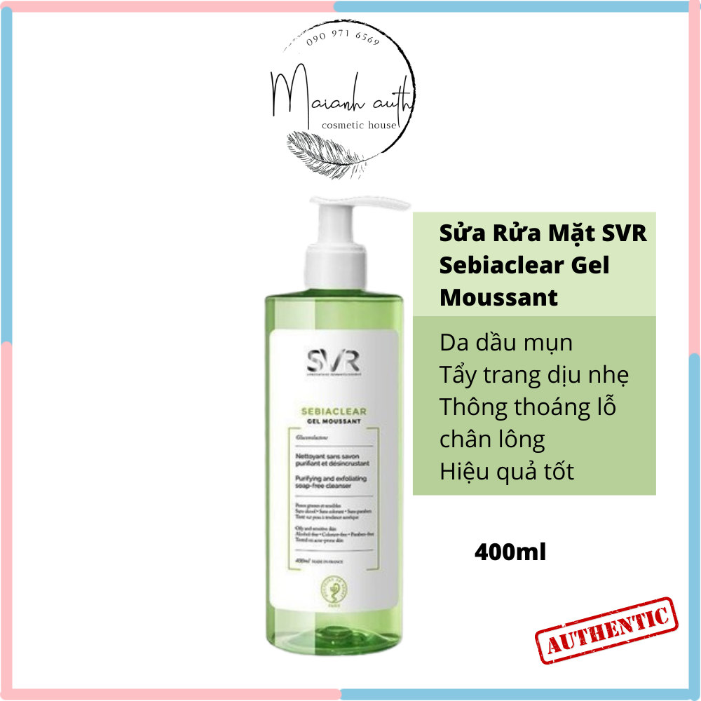 Sữa rửa mặt svr sebiaclear gel moussant 400ml