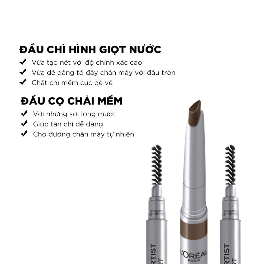 Chì Kẻ Mày 2 Đầu L’Oreal Paris Brow Artist Xpert