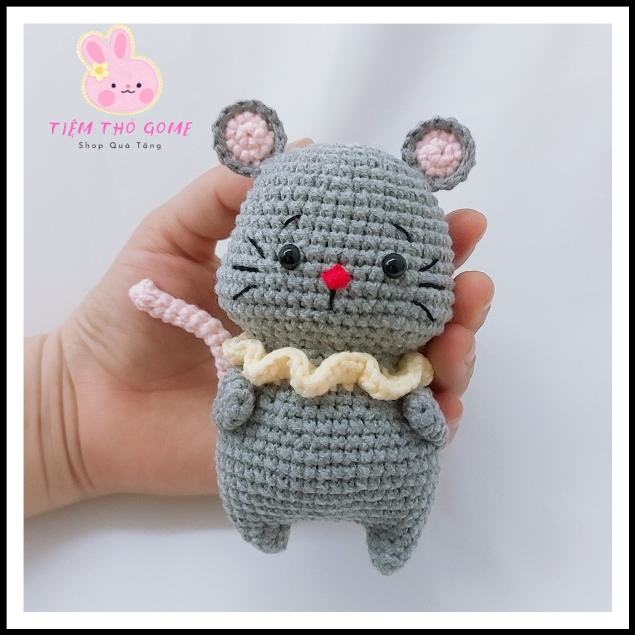 Thú len nhồi bông handmade - Chuột len handmade