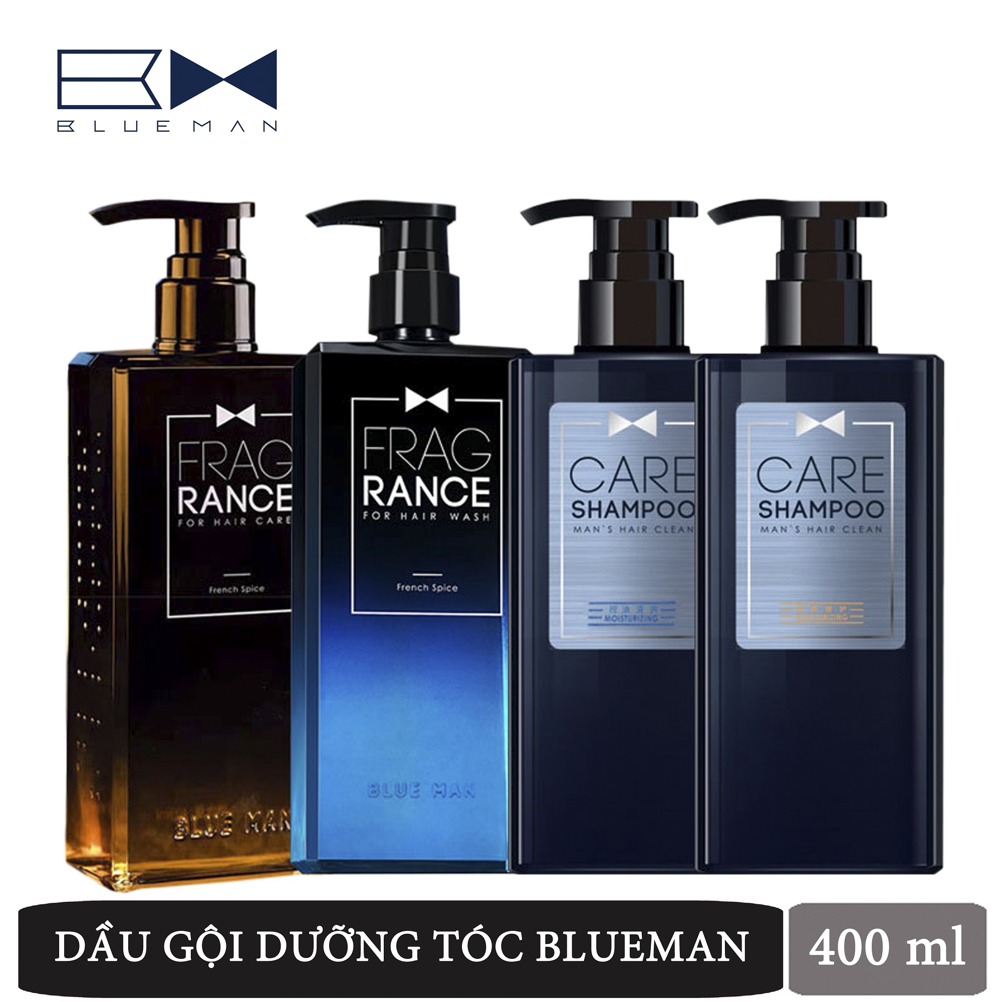 Dầu Gội Nước Hoa Nam Blueman Siêu Dưỡng Chống Nhờn Tóc 400Ml