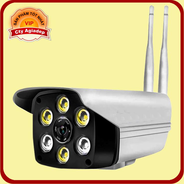 Camera Ngoài trời chống nước xịn (2 râu có đèn pha) nét cả ngày lẫn đêm Camhi - Camera wifi an ninh giám sát