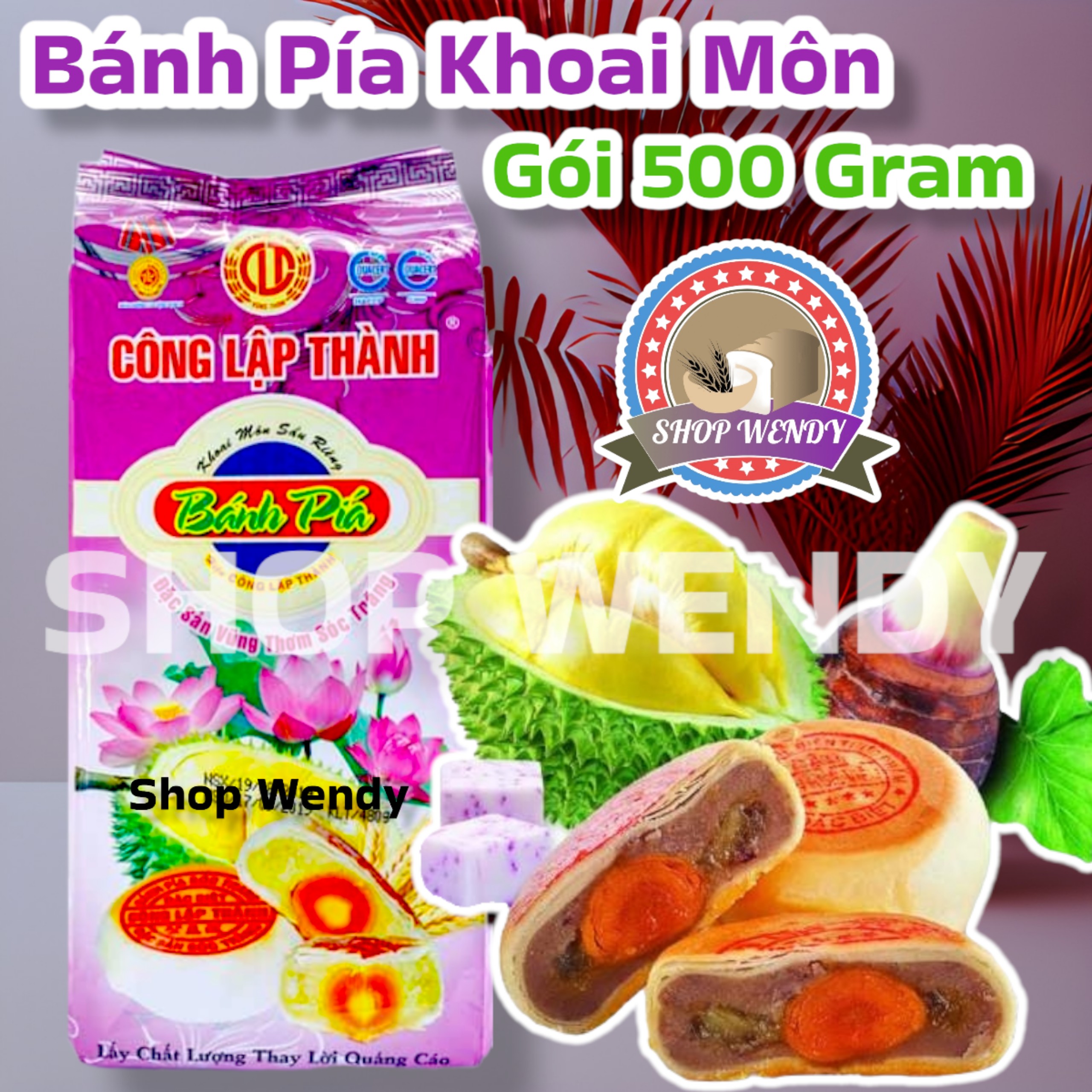 1 gói bánh pía khoai môn đặc sản sóc trăng