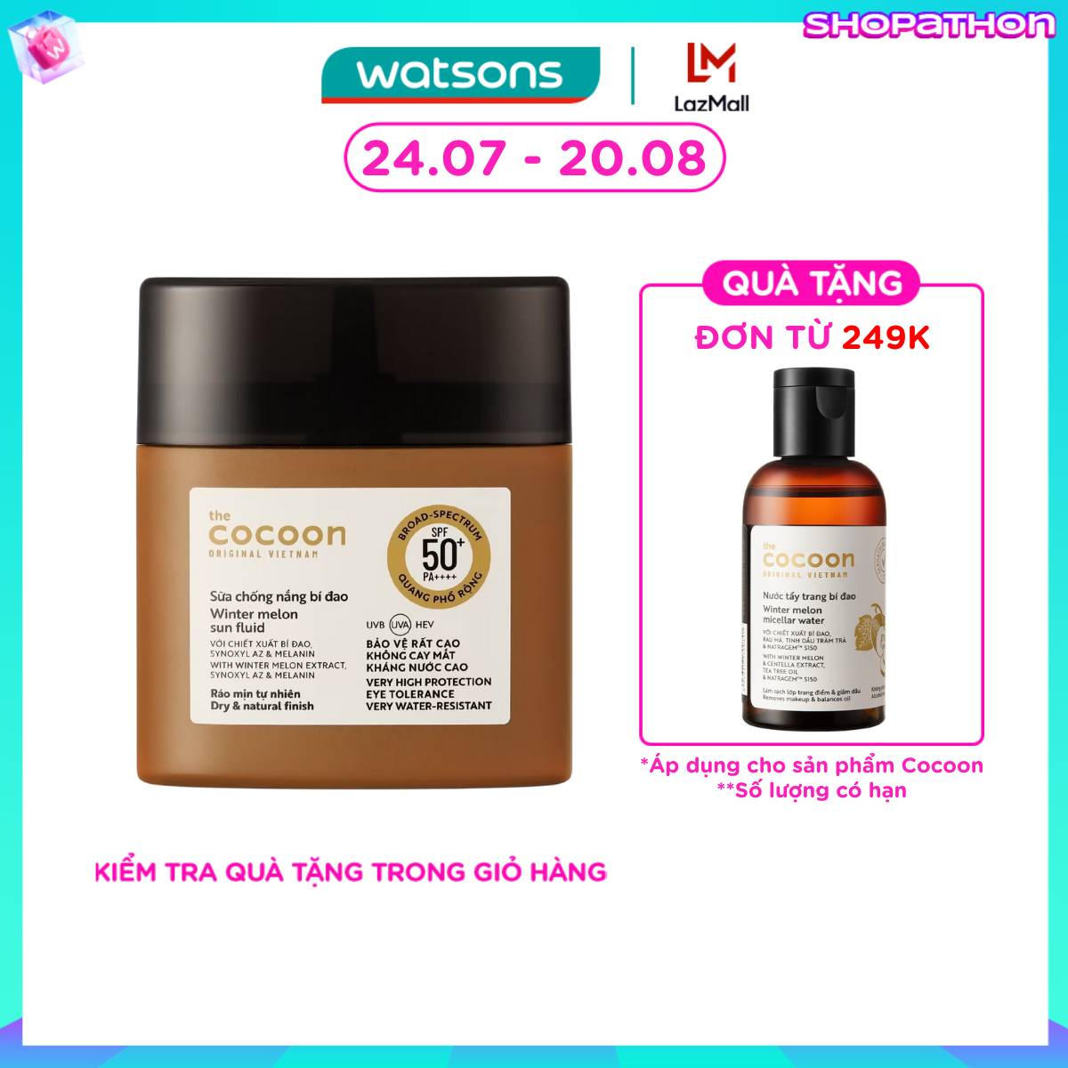Sữa Chống Nắng Bí Đao Cocoon 50ml