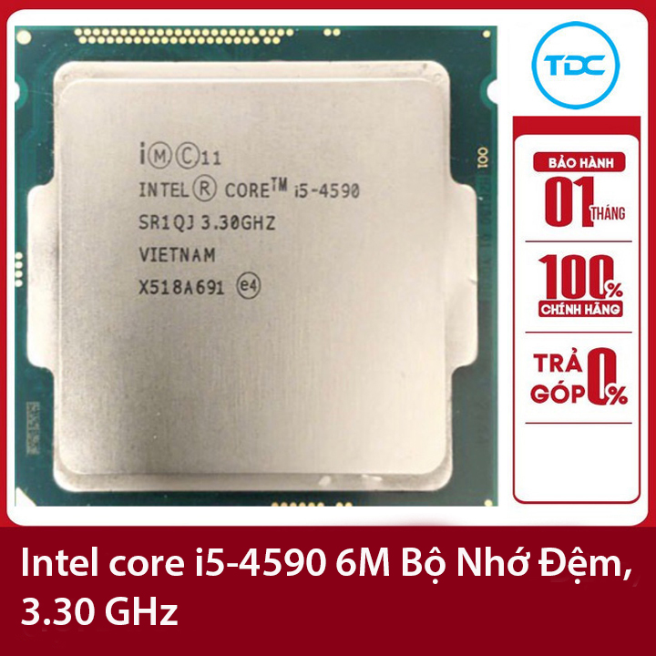 Bộ vi xử lý intel cpu core i5-4590 3.30ghz ,84w 4 lõi 4 luồng, 6mb cache socket intel lga 1150