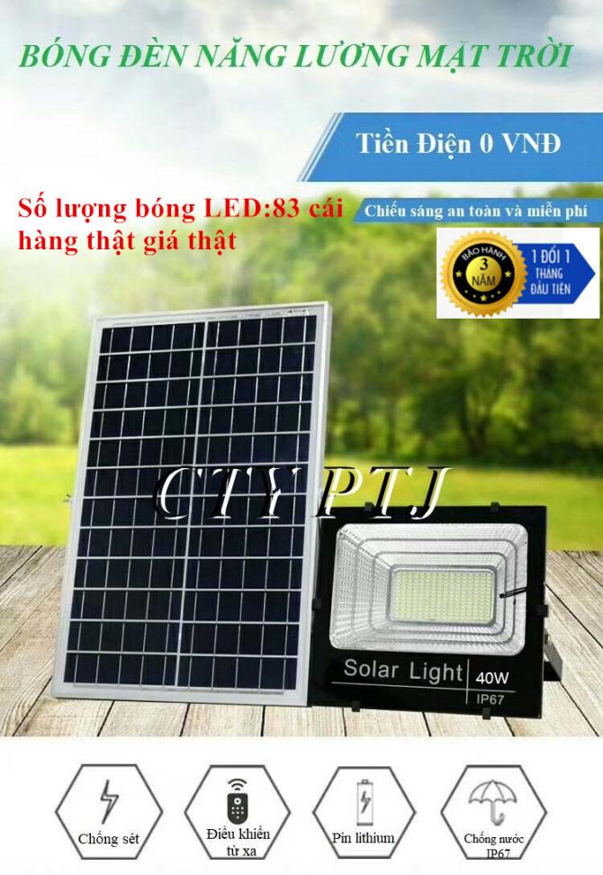 Đèn  năng lượng mặt trời 40W