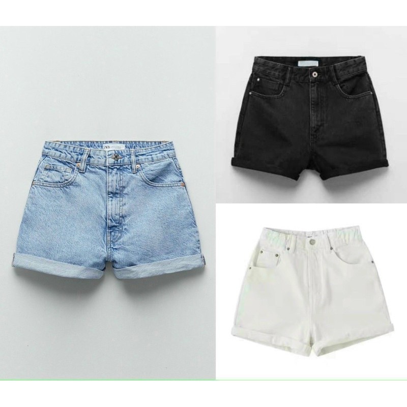 Quần short bò gập gấu vải không giãn cực chất