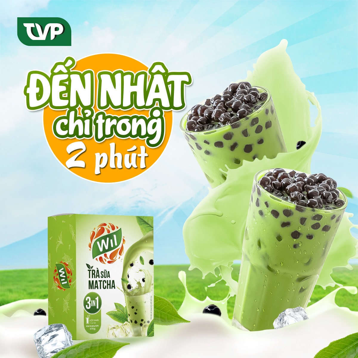 TRÀ SỮA MATCHA WIL HỘP 10 GÓI