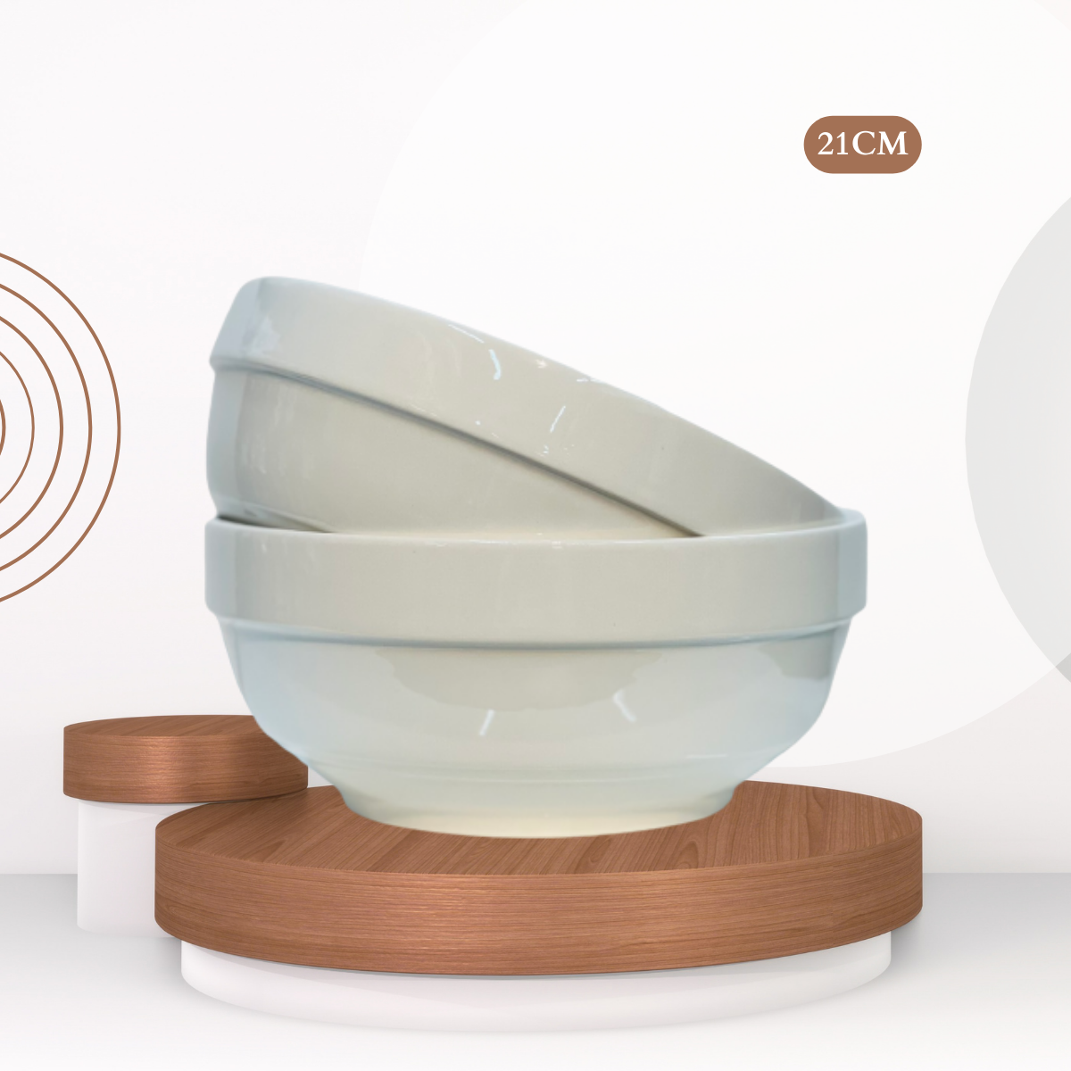 2 CÁI TÔ CHẤT LIỆU SỨ CAO CẤP ( 21cm)