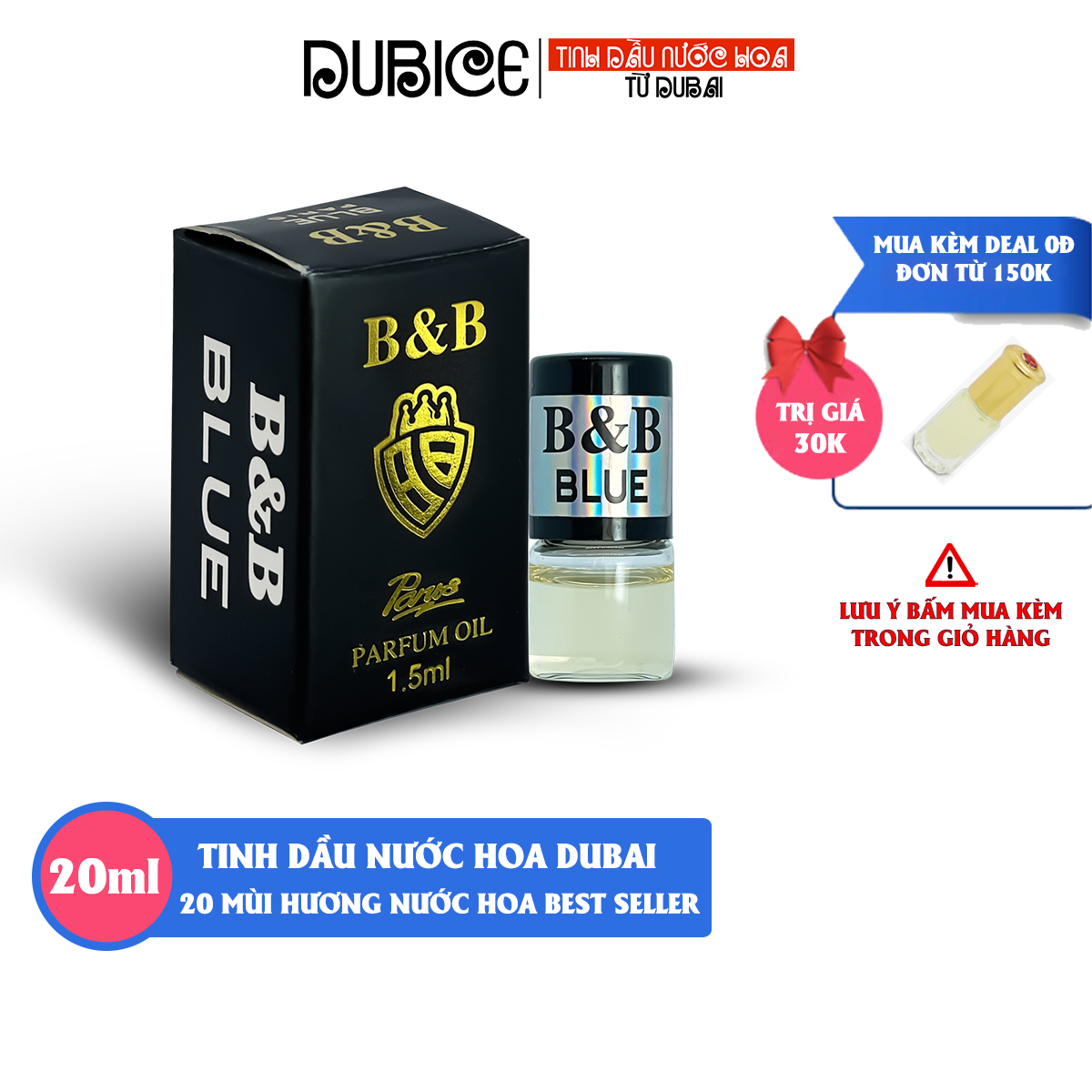 Tinh dầu nước hoa mini B&B 1.5ml mẫu test thử - dubice