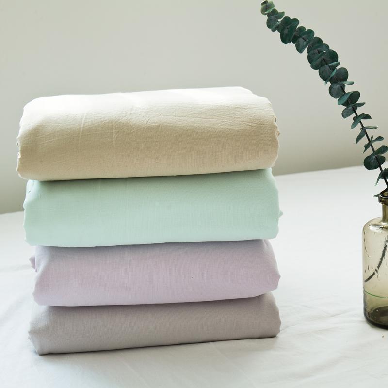 Mùa Xuân Và Mùa Hè Phong Cách Nhật Bản Bông Giặt Nước Ga Bọc Đệm Đơn Chiếc Màu 100% Cotton Duy Nhất Hai Người Ga Trải Giường Đồng Bằng 100% Cotton Ga Giường Bộ Ga Giường Sản Phẩm Duy Nhất