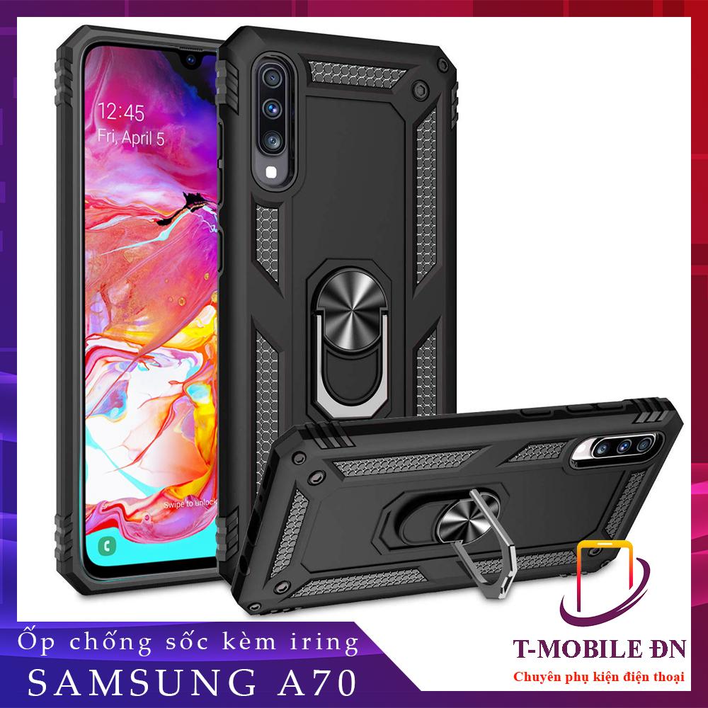 Ốp lưng Samsung A70 chống sốc 2 lớp kèm nhẫn iring giá đỡ bảo vệ máy toàn diện chuẩn châu âu