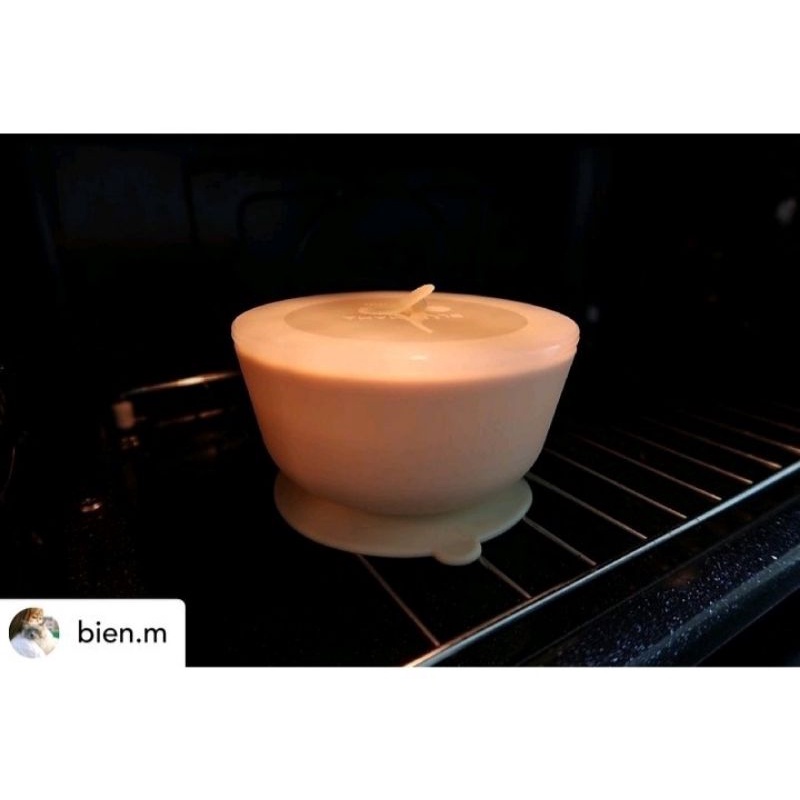 Bát ăn dặm đế hút có nắp mẫu mới BLuemama