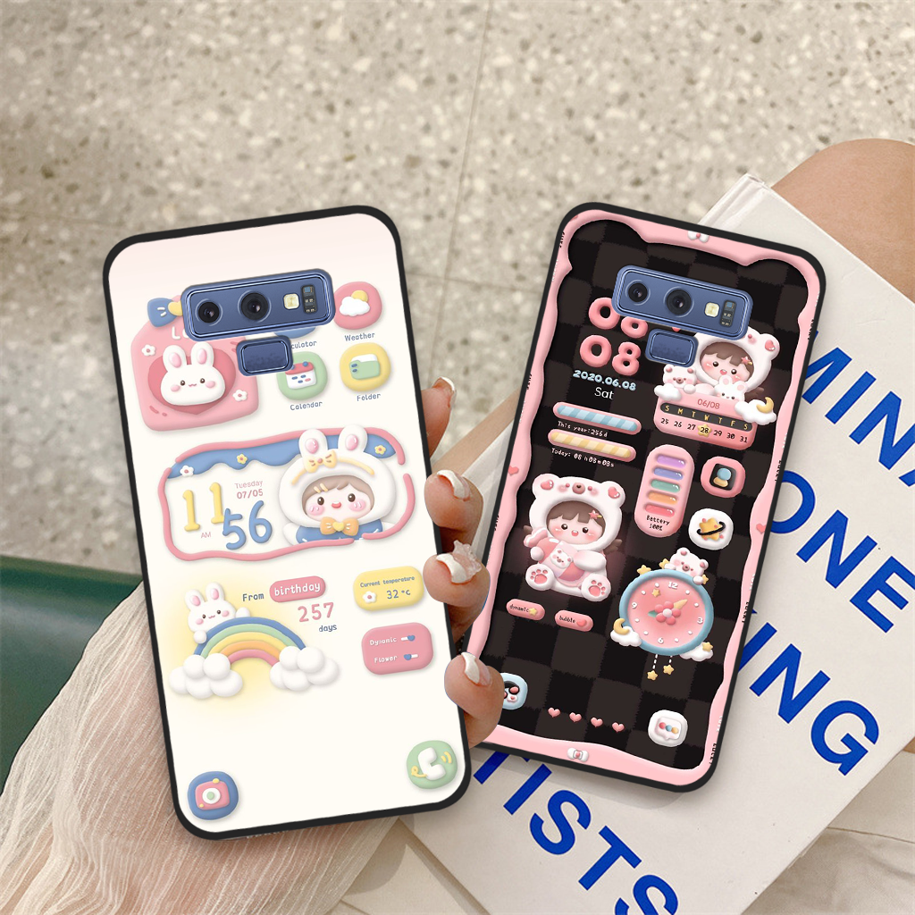 Ốp lưng Samsung Galaxy Note 8 / Note 9 in hình gấu, thỏ cute, siêu đáng yêu