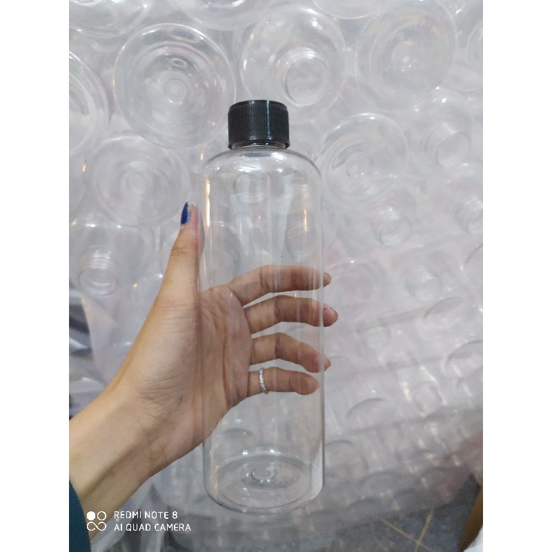 Combo 10 chai nhựa siêu dày 500ml nắp đen