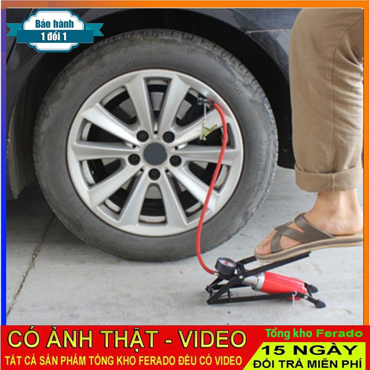 Bơm hơi đạp chân mini đa năng siêu rẻ