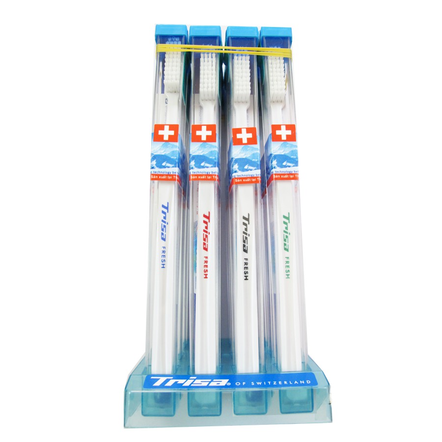 ( 2 LOẠI ) GIÁ RẺ Bộ 4 Bàn Chải Đánh Răng Trisa Fresh