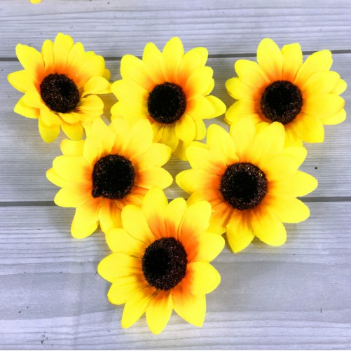 COMBO 10 ĐẦU HOA HƯỚNG DƯƠNG VẢI LỤA LIZFLOWER