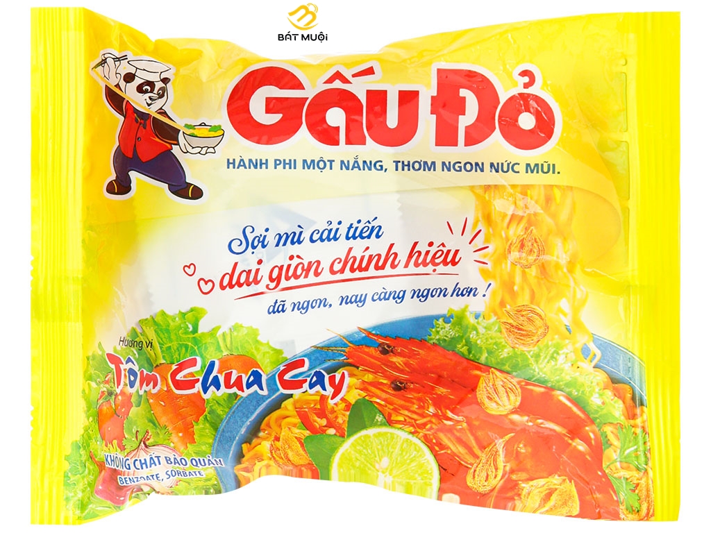 Mì Gấu đỏ 63g - Thùng 30 gói - CTY BÁT MUỘI