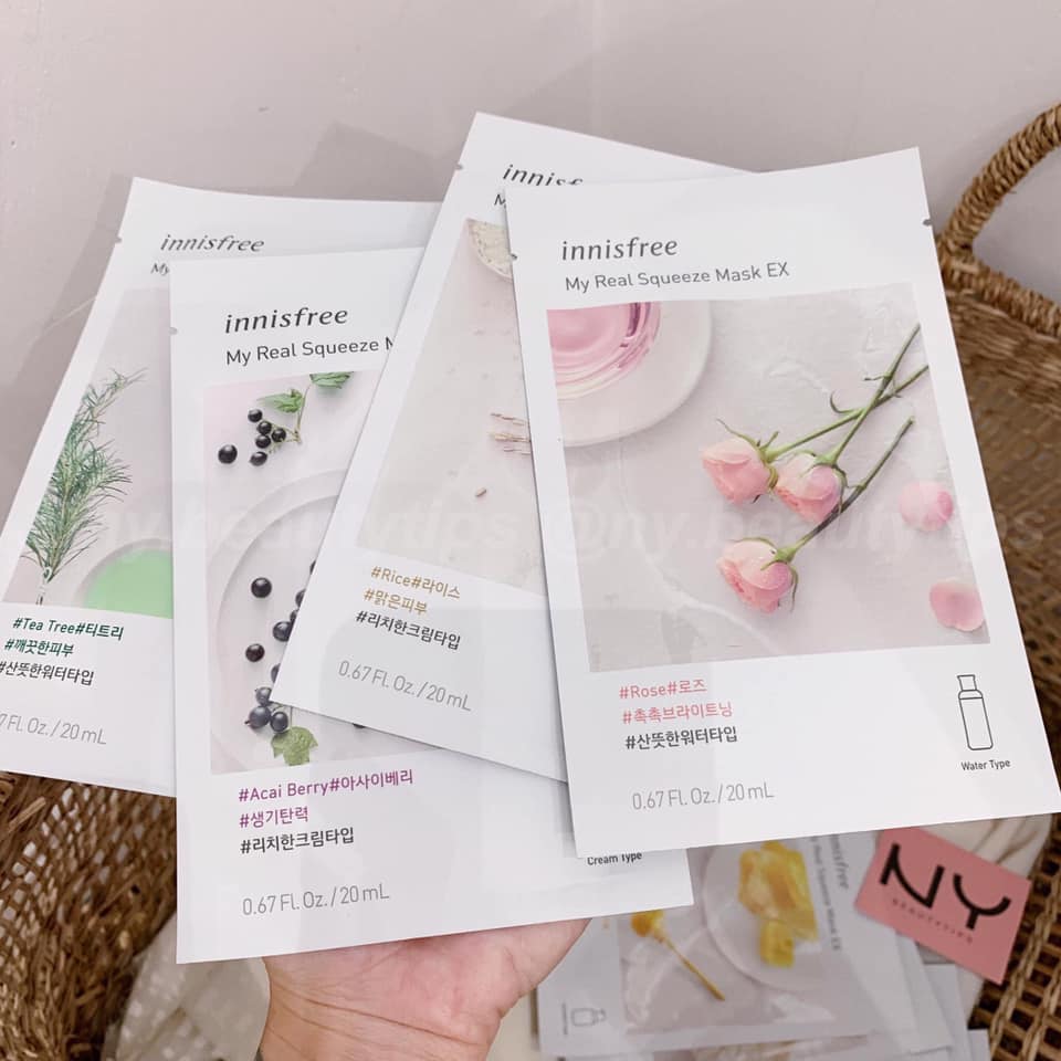 Combo 10 Mặt nạ dưỡng ẩm làm đẹp da Hàn Quốc (Mix nhiều vị)