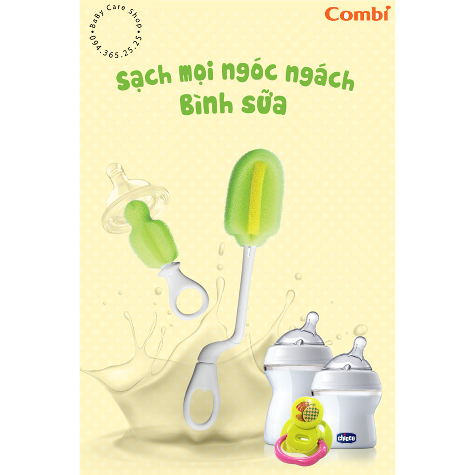 Bộ cây rửa bình sữa và phụ kiện bình Combi
