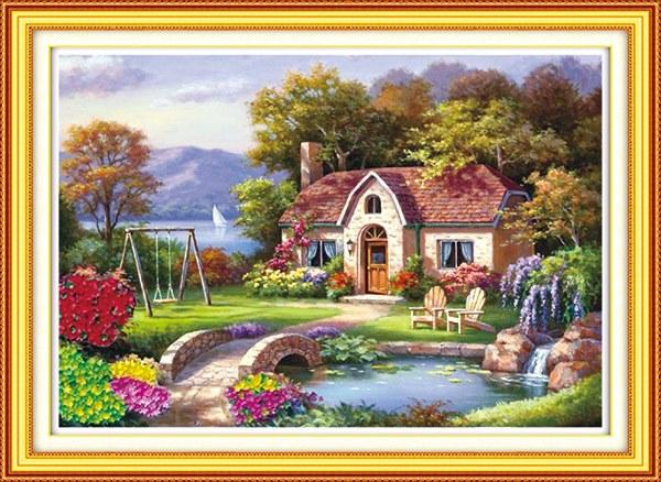 tranh đính đá TỔ ẤM HẠNH PHÚC VS149 kích thước 83*60cm