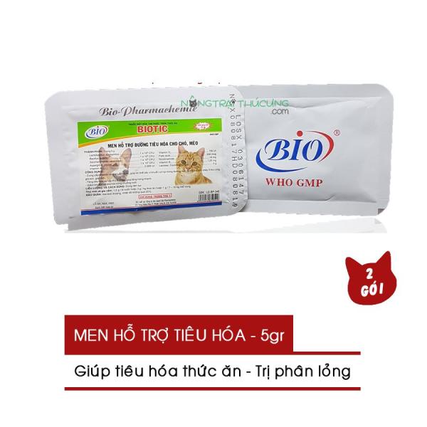 Men Hỗ Trợ Tiêu Hóa Cho Chó Mèo - BIOTIC Gói 5gr (2 Gói) - Nông Trại Thú Cưng