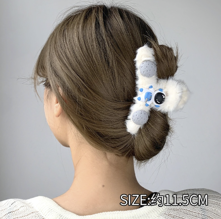 Kẹp tóc càng cua phối lông Hàn Quốc nữ đẹp hottrend