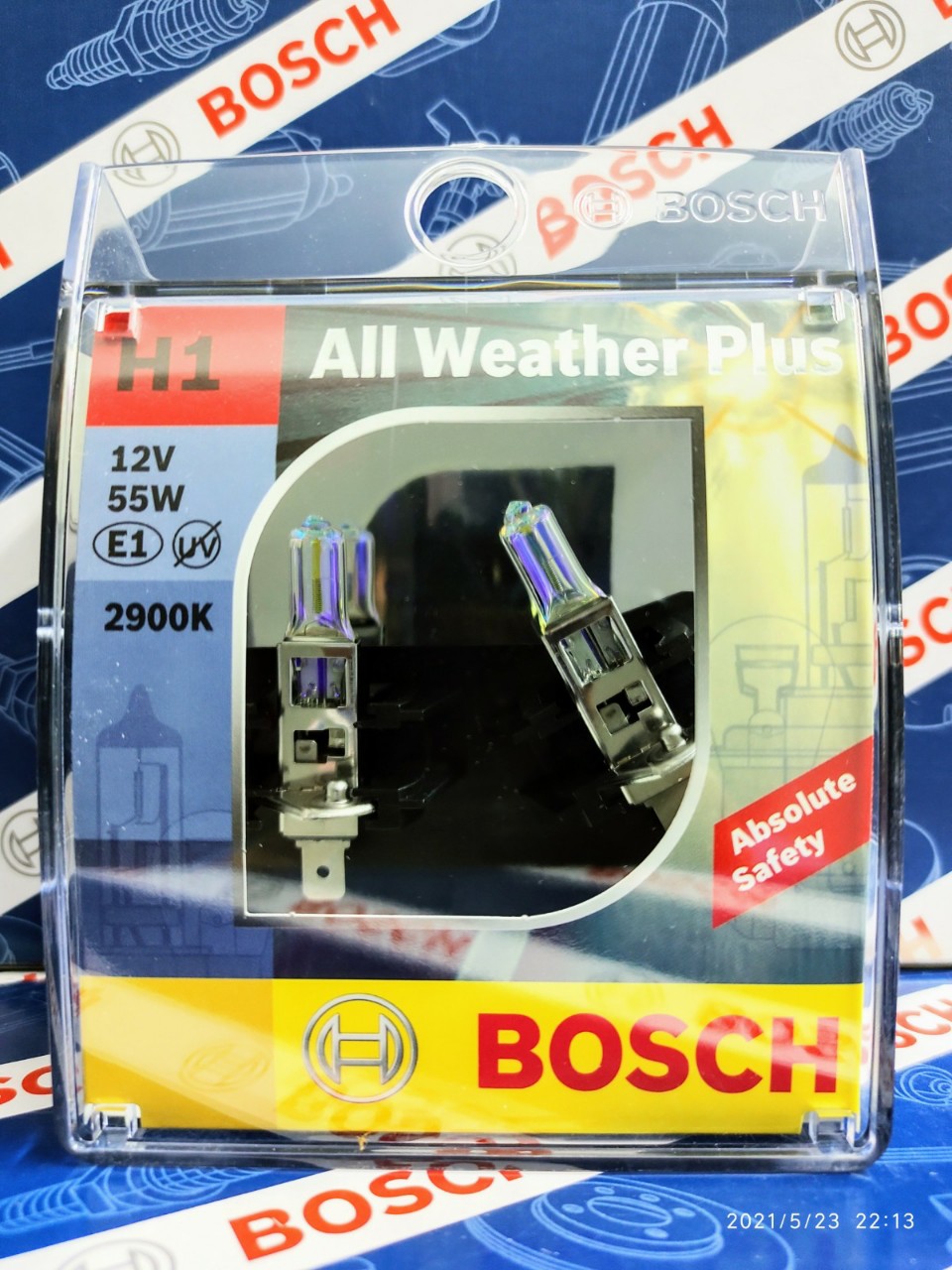 Bóng đèn tăng sáng bosch h1 12v 55w all weather 2900k