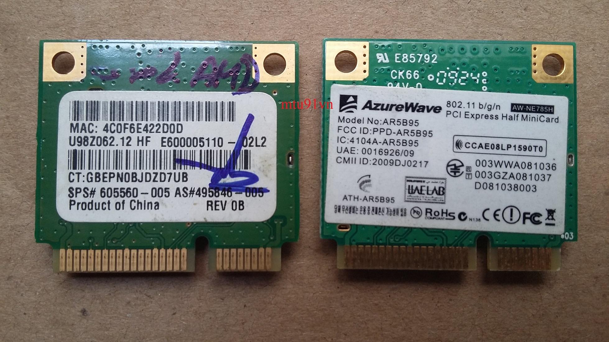 Card WiFi Laptop Atheros AR9285 - AR5B95