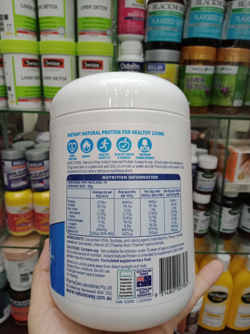 Bột Nature's way Protein 375g Hương Vani