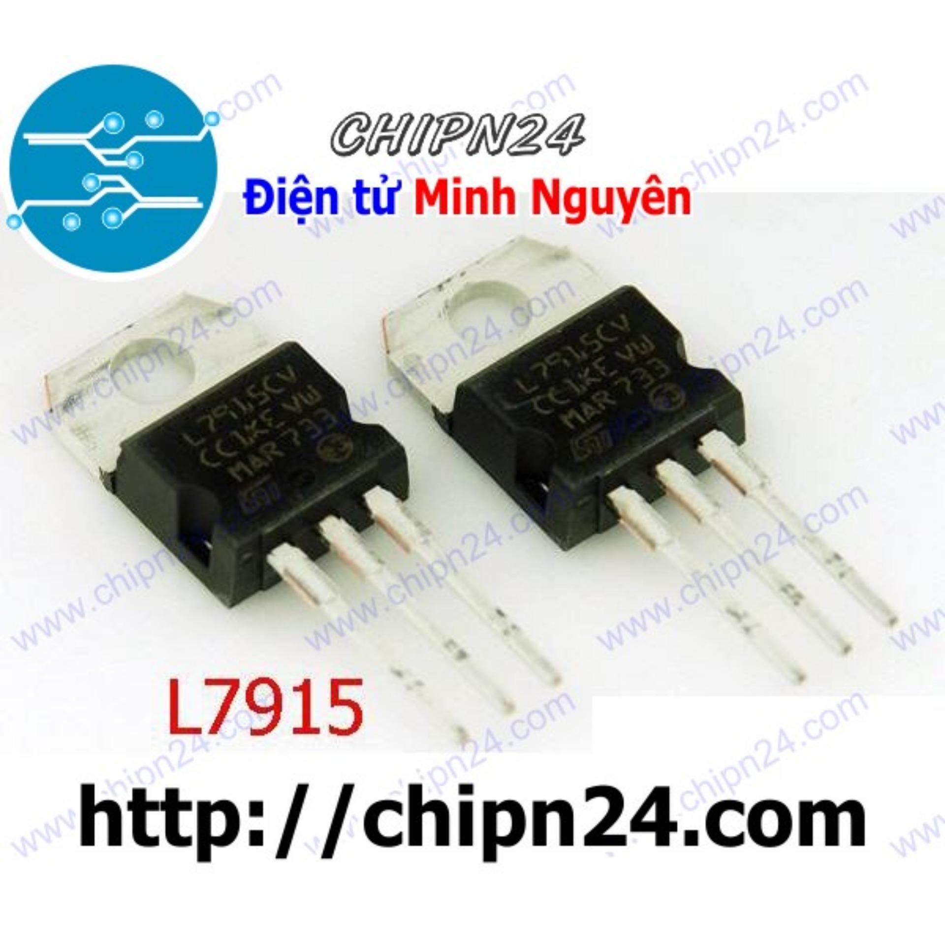 [3 con] (DIP) IC L7915CV TO-220 (L7915 7915 Ổn áp âm 15V)