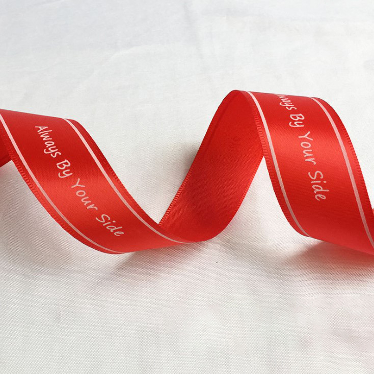 [ 5 mét] Ruy băng lụa size 2.5cm in chữ ★Always By Your Side★