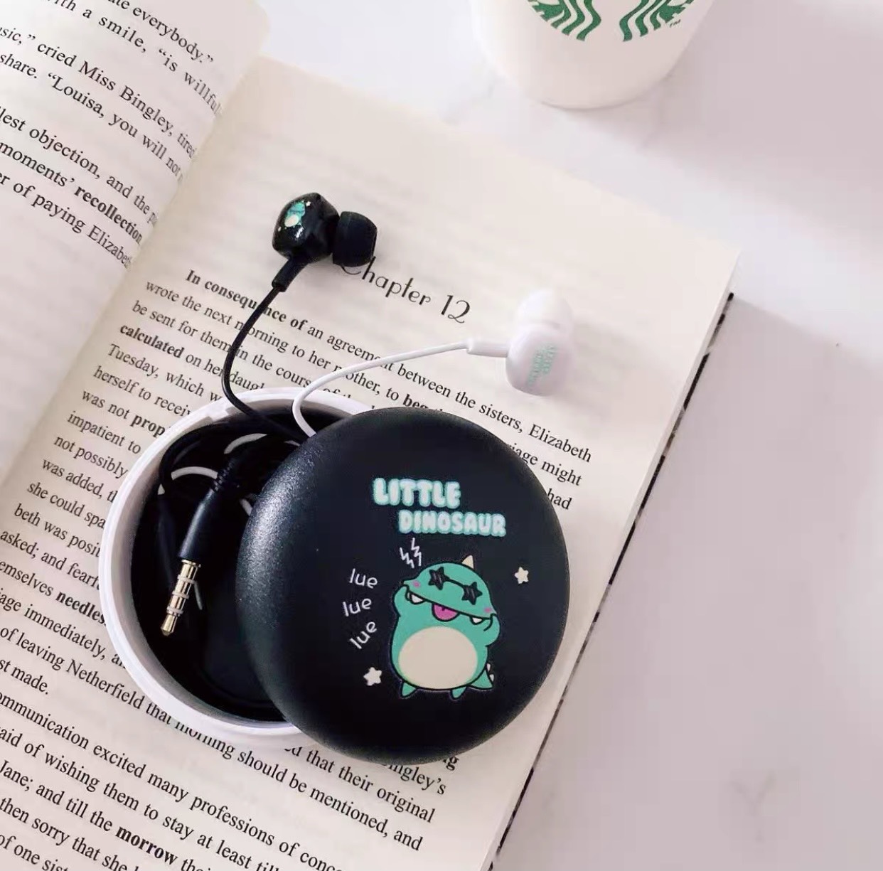 Tai nghe khủng long nhỏ có dây dễ thương có jack cắm tròn thích hợp cho các điện thoại có lỗ cắm đầu tròn hàng xịn  KL-01