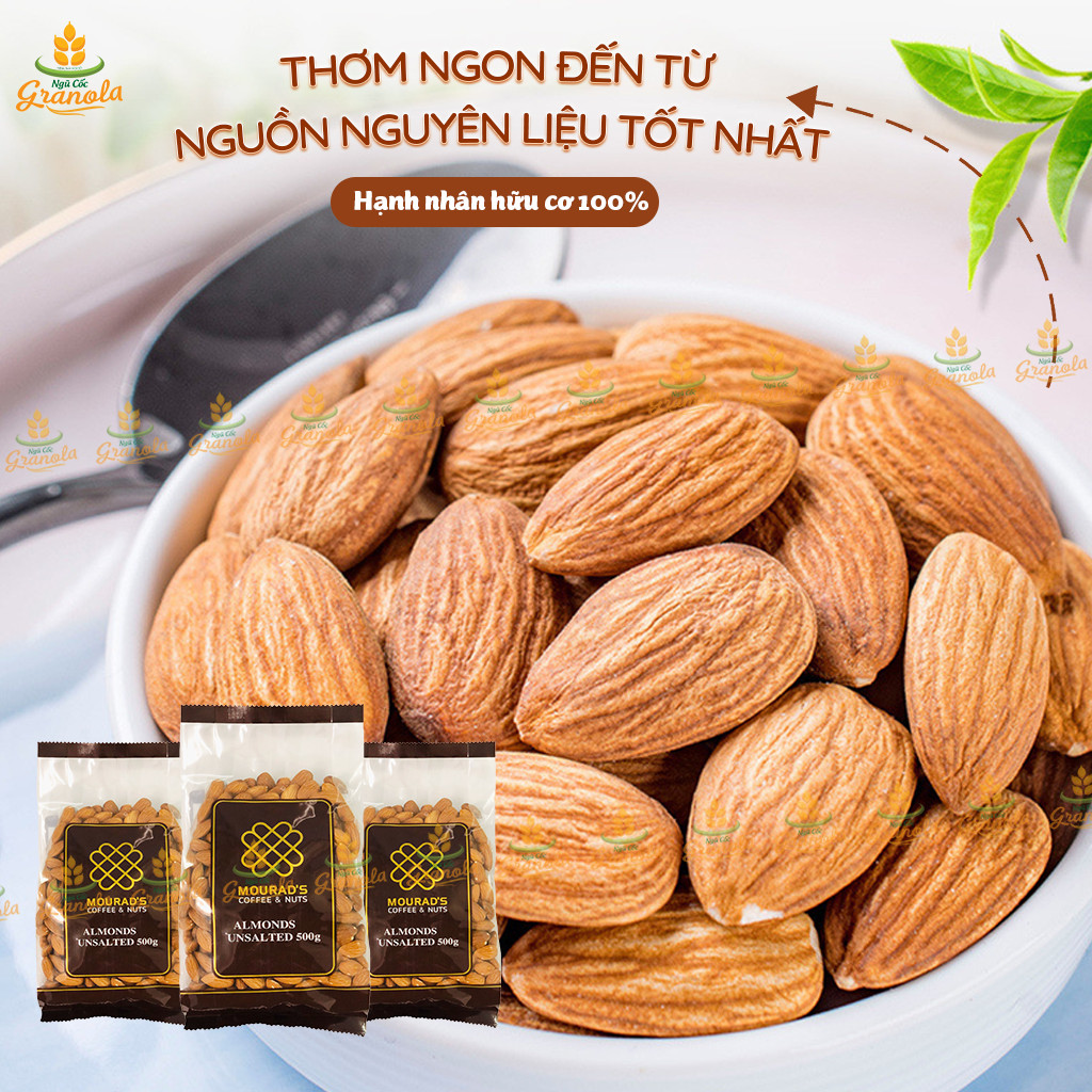 【Hạnh Nhân Úc Tách Sẵn Vỏ】 Nhân Hạnh Nhân Mourad's 500g (Ăn Kiêng/ Làm sữa/ Giảm cân) - (Hạt Ngon)