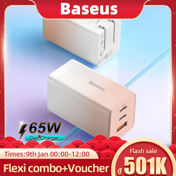 Bộ sạc BASEUS GaN3 GaN2 Pro 65W USB C PD 3.0 Sạc nhanh QC 4.0 Type C Bộ sạc nhanh đa năng cho iPhone 12 Samsung Macbook Pro