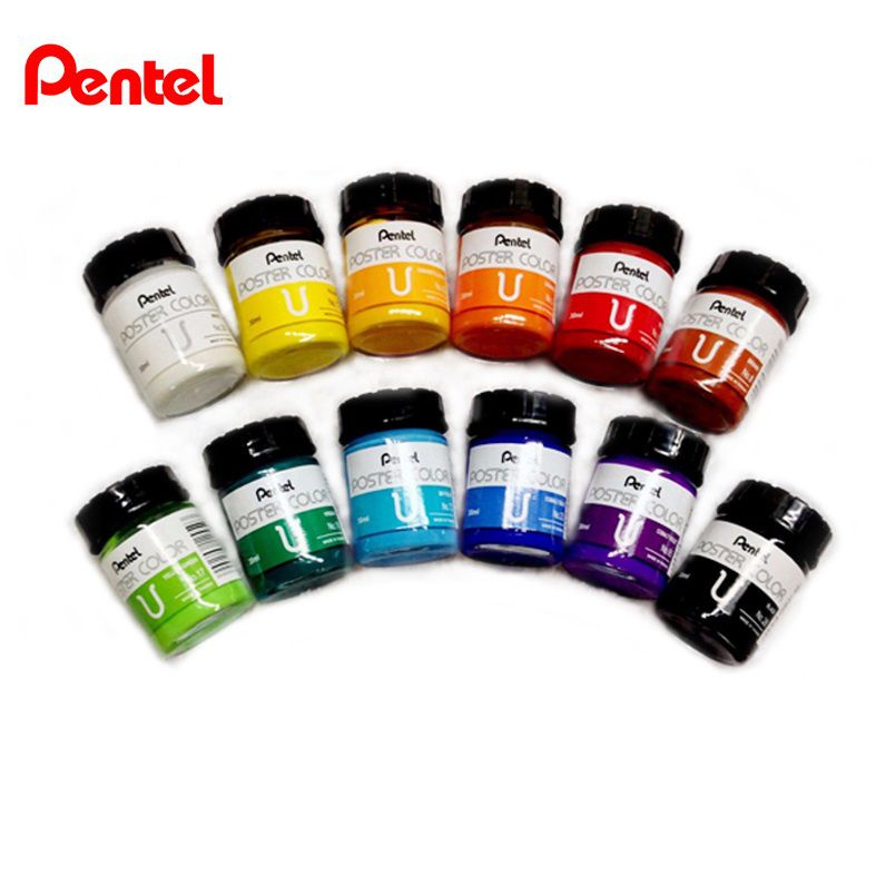 [ARTDOOR] Màu Nước Bột Poster Pentel 12 màu 30ml